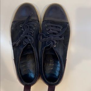 Men’s Lanvin Suede and Leather Sneakers